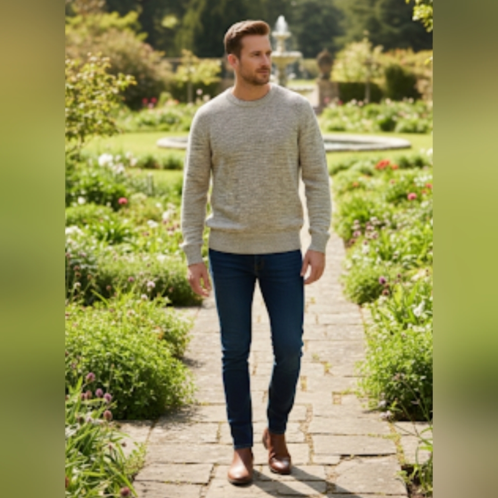 AllSaints Men's Linen Blend Jumper size M